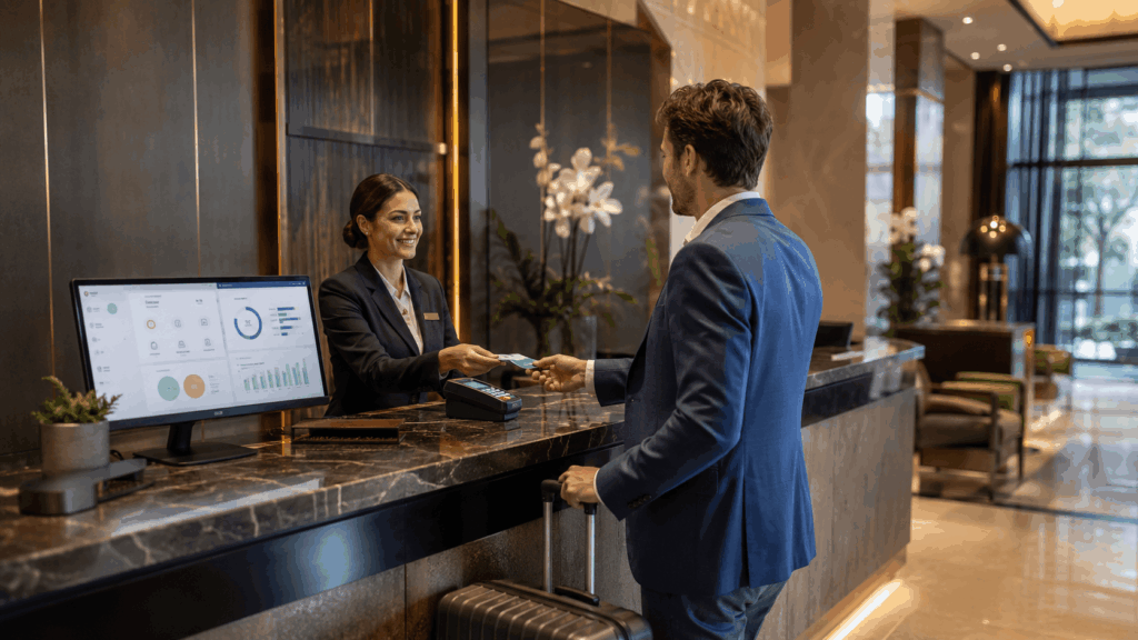 Check in check out гостиница учет