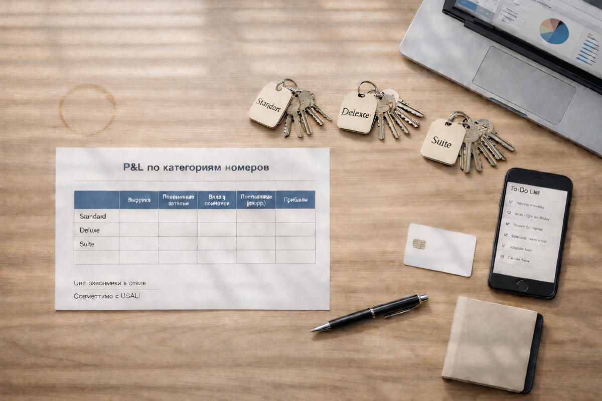 Unit экономика: себестоимость по категориям номеров